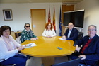 La directora general del SEF, Pilar Valero, durante la reunión mantenida esta semana con representantes de Cermi