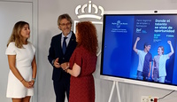 El consejero de Empleo, Luis Alberto Mar&iacute;n, junto con la directora del SEF, Pilar Valero, y la directora del COE, Pilar S&aacute;nchez